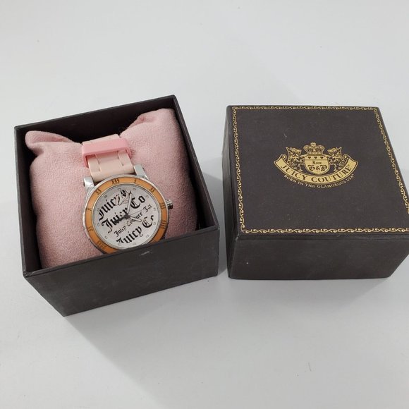 Juicy Couture  Watch Pink  Band  with Box‎ *needs Battery - Picture 1 of 6
